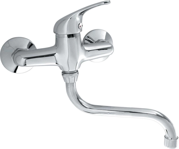 Επιτοίχια μπαταρία νεροχύτη TITANIA IRIS, βραχίονας 220 mm, χρώμιο