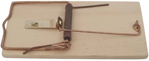 Ξύλινη παγίδα για αρουραίους με ασφαλή βάση δολώματος
