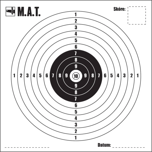 Χάρτινοι στόχοι 14 × 14 cm (100 τεμ.) M.A.T.