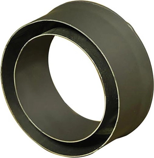 Καπναγωγική μείωση προς καμινάδα 160/150 mm, μήκος 80 mm, πάχος 1,5 mm, μαύρη