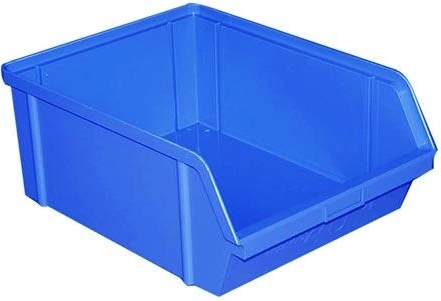 Κεκλιμένο κουτί αποθήκευσης 40 kg, 400 × 300 × 162 mm, μπλε