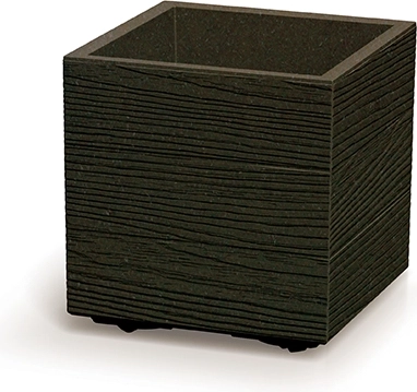 Γλάστρα Madera Square Eco Wood 28,8 cm, καφέ