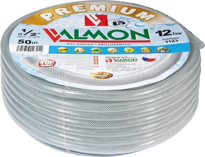 Διαφανής ενισχυμένος σωλήνας κήπου PVC 1″, 20 m