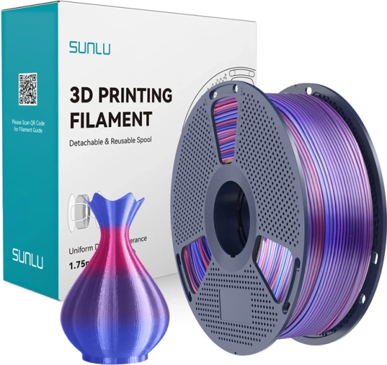 Νήμα Sunlu PLA+ Silk rainbow 02 1,75 mm 1 kg