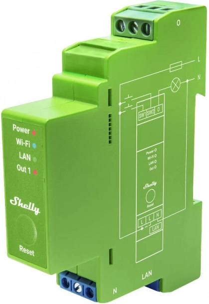 Shelly Pro Dimmer 1 – μονοκάναλος έξυπνος ροοστάτης για ράγα DIN
