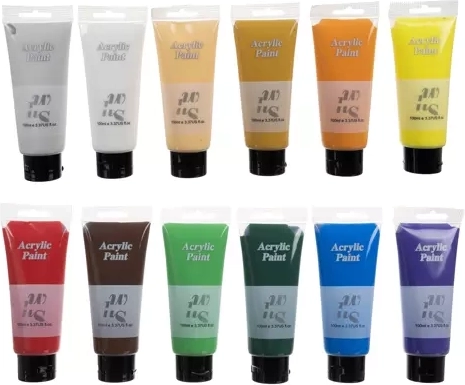 12 έντονες αποχρώσεις σε διάφανους σωλήνες 100 ml