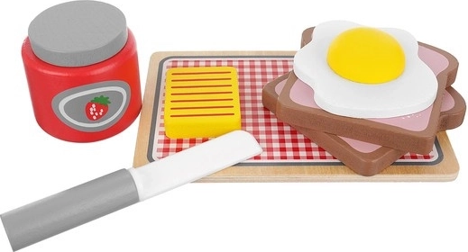 Πλήρες σετ πρωινού με μαρμελάδα και αυγό