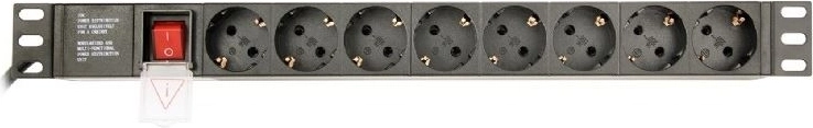 Οκτώ πρίζες Schuko σε 1U