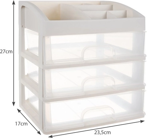 Τρία διάφανα συρτάρια για γρήγορη επισκόπηση