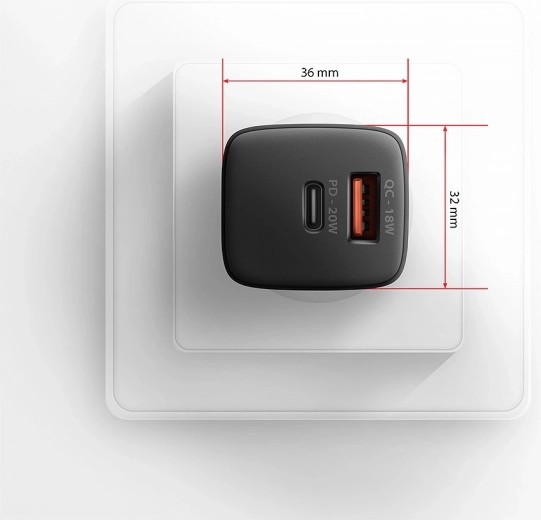 Διπλή έξοδος: USB‑C + USB‑A