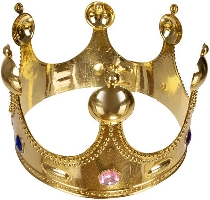 Χρυσή κορώνα με πολύχρωμες πετρούλες