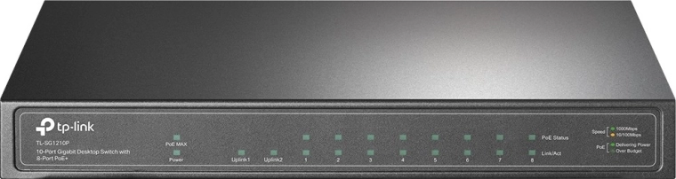 8× PoE+ για τροφοδοσία IP συσκευών με ένα καλώδιο