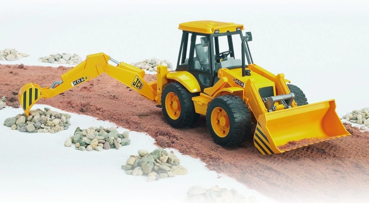 Εμπρόσθιος φορτωτής και πίσω εκσκαφέας όπως στην πραγματικότητα