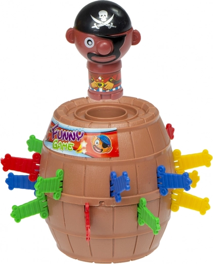 Χρωματιστά σπαθιά και πειρατής που πετάγεται