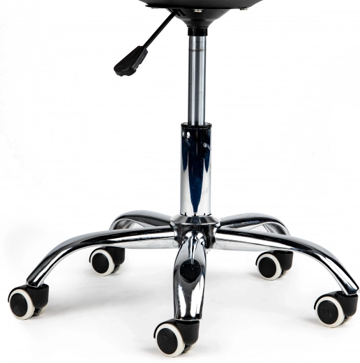 Σταθερή επιχρωμιωμένη βάση με λαστιχένια ροδάκια