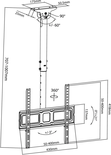 Ρυθμιζόμενη κλίση και περιστροφή