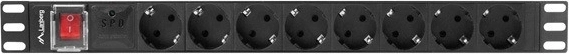 Ράγα 1U με 8 πρίζες Schuko για rack 19″