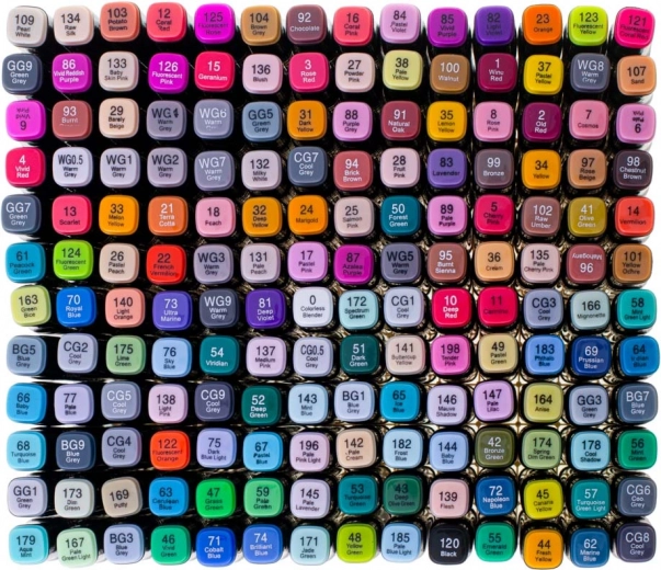 Ευρεία παλέτα 168 αποχρώσεων