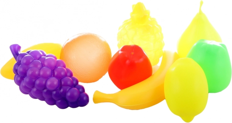 Πολύχρωμα και ρεαλιστικά σχήματα φρούτων