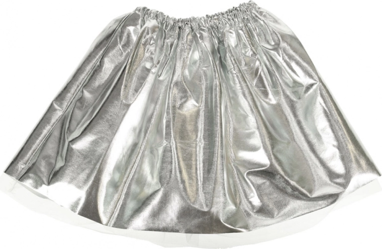 Λαμπερή ασημένια φούστα