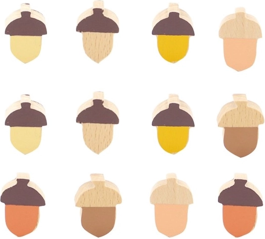 Σετ 12 πολύχρωμων βελανιδόκαρπων