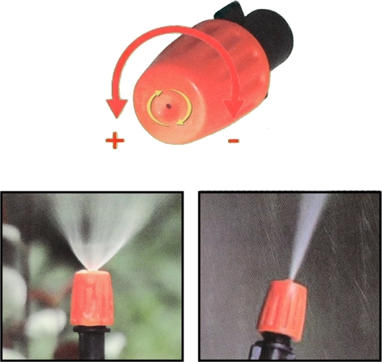 Ρυθμιζόμενα ακροφύσια για ακριβή ρύθμιση