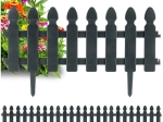 Γκρι διακοσμητική περίφραξη/μπορντούρα κήπου 49 × 21 cm, σετ 4 τεμ.