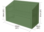 Καλύμματα για παγκάκι κήπου 163 × 66 × 81 cm, PE 90 g/μ²