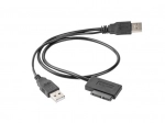 USB αντάπτορας με τροφοδοσία στο καλώδιο -> SATA Slim SSD (13pin)