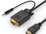 Μετατροπέας HDMI σε VGA με ήχο 3,5 mm, 3 m, μαύρος