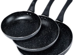Σετ τηγανιών γρανίτη Black Line 3 τμχ 20 / 24 / 28 cm