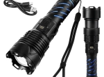 Τακτικός φακός LED Trizand 1500 lm με επαναφορτιζόμενη μπαταρία 5000 mAh, USB-C, ζουμ