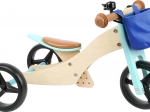 Ξύλινο ποδηλατάκι ισορροπίας 2 σε 1 TRIKE τιρκουάζ
