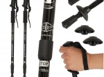 Πτυσσόμενα μπαστούνια πεζοπορίας Nordic Walking, μαύρα, 2 τεμάχια