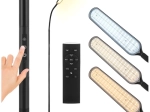Επιδαπέδιο φωτιστικό LED Izoxis 180 cm, μαύρο, με χειριστήριο και χρονοδιακόπτη