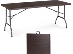 Πτυσσόμενο τραπέζι catering/μπουφέ κήπου 180 cm, καφέ MODERNHOME