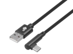 Καλώδιο USB σε USB‑C 1,5 m με γωνιακή υποδοχή, μαύρο πλεγμένο